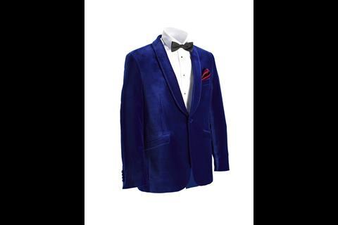 John Lewis's midnight blue velvet tux is a festive take on traditional party attire